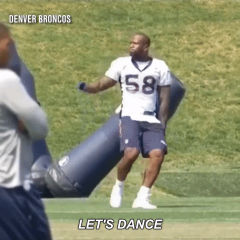 Denver Broncos Dancing GIF by FOX Sports: Watch. Enjoy. Repeat.