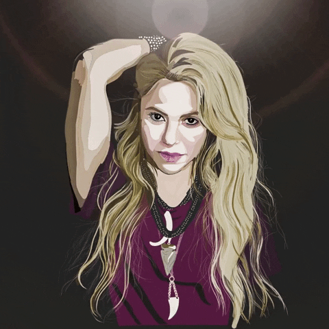 Illustration Shakira GIF