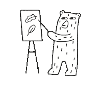 Abc Bear Sticker by Montuliveto