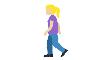 Woman Walking Sticker by EmojiVid