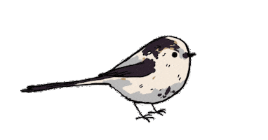 Bird Singing Sticker by Lara Paulussen