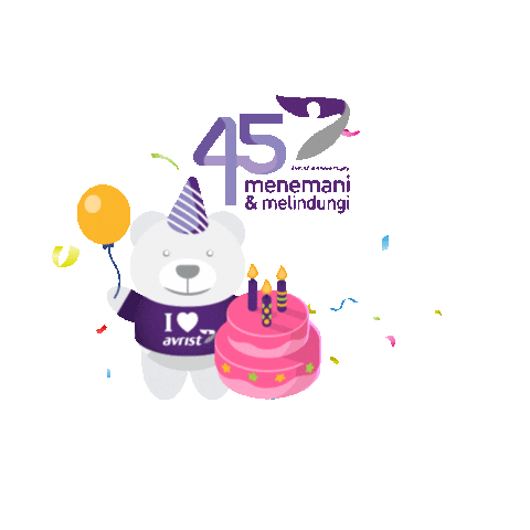 Birthday Bear Sticker by Avrist