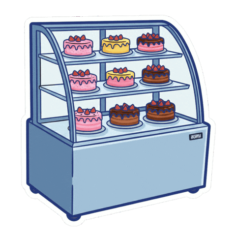 Tortas Vitrina Sticker by ILUMI Equipamiento Comercial