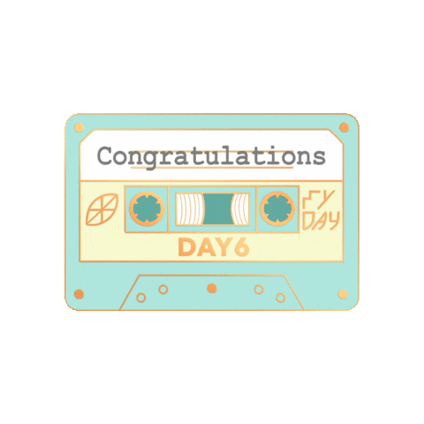 Congratulations Cassette Sticker