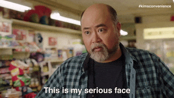 serious face GIF by Kim's Convenience