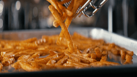 Image result for steam out of french fry gif