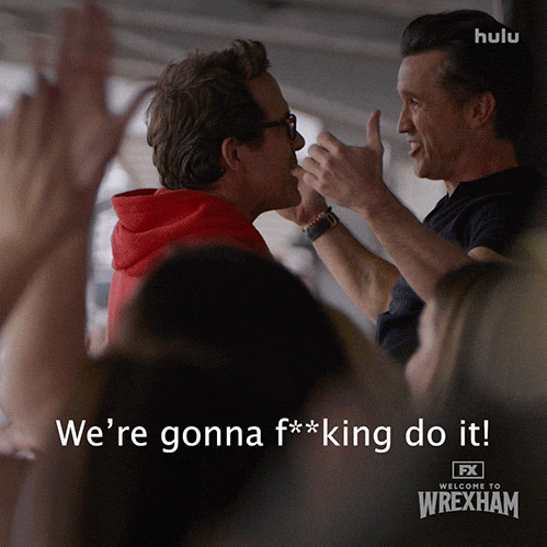 Celebrate Ryan Reynolds GIF by Welcome to Wrexham
