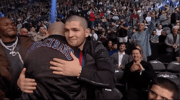Mixed Martial Arts Hug GIF by UFC