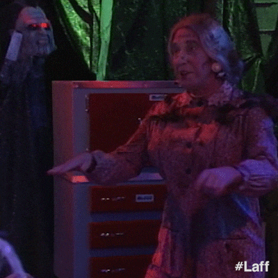 Old Lady Halloween GIF by Laff
