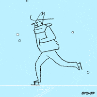 Freezing Ice Skating GIF by Animation Domination High-Def