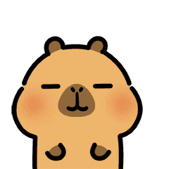 Happy Wink Sticker by Capybara Pimoo by Stickie
