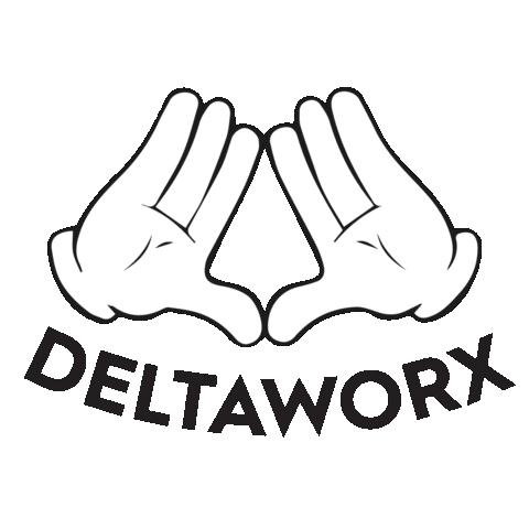 Hands Up Sticker by Deltaworx