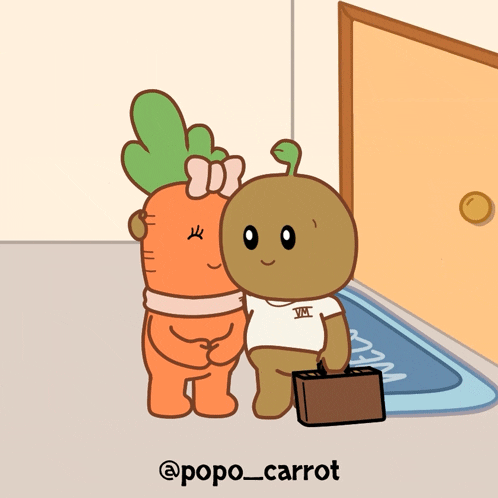 popo_carrot love bye hug goodbye GIF