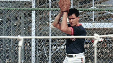 charlie sheen baseball GIF by Comedy Central
