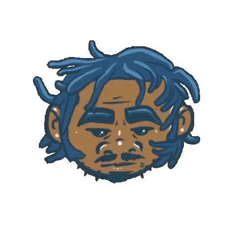 Bluehead Sticker by Blue The Great