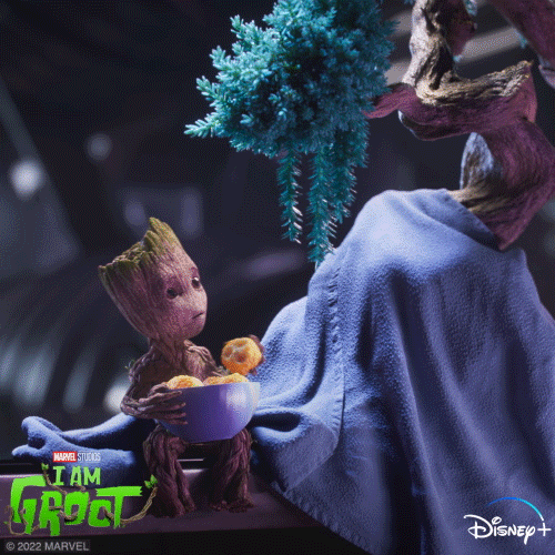 Snacking I Am Groot GIF by Disney+