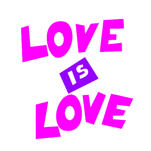 Love Is Love Pride Sticker by Kioshi Shimabuku