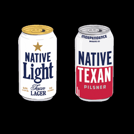 IndependenceBrewing cans native light native texan GIF