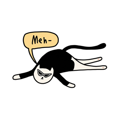 Tired Tuxedo Cat Sticker by Rocketpong