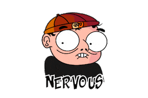 Nervous On Edge Sticker