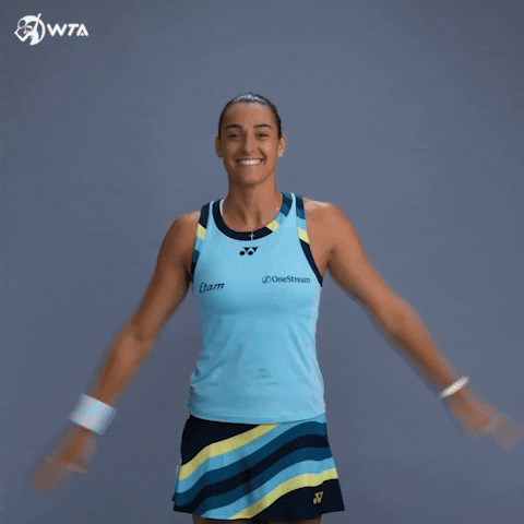 Flying Caroline Garcia GIF by WTA