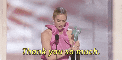 emily blunt thank you GIF by SAG Awards