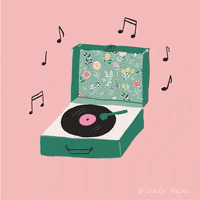 Record Player GIF by Crate Paper