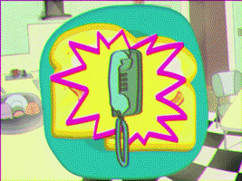 Ring Ring Cartoon GIF by d00dbuffet