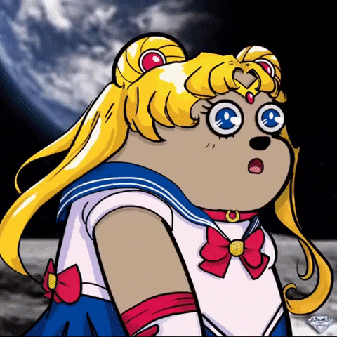 Sailor Moon Love GIF by SuperRareBears