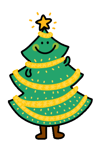 Christmas Tree Sticker by Andreea Illustration