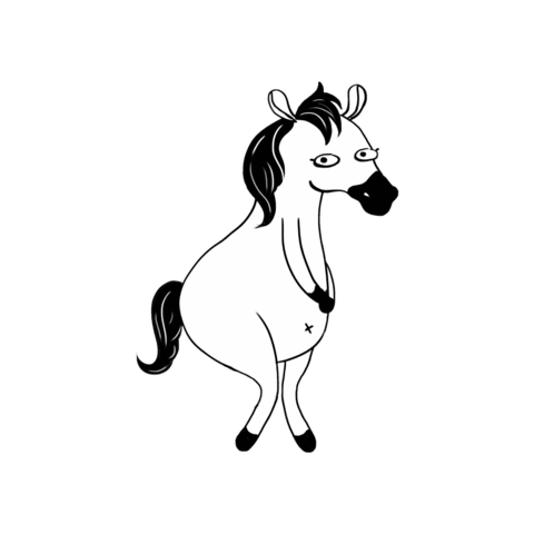 Horse Sticker by Panikschlaufe