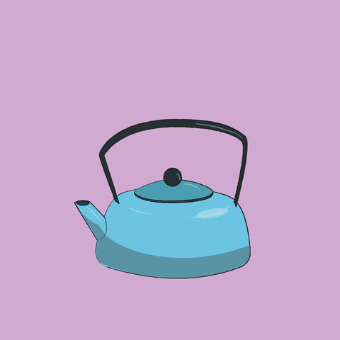 sounds good tea time GIF by hannahgraphix