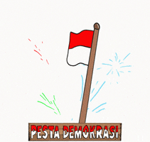 Vote Flag GIF by Percolate Galactic