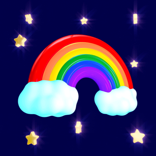 Rainbow 3D GIF by toomanynadias