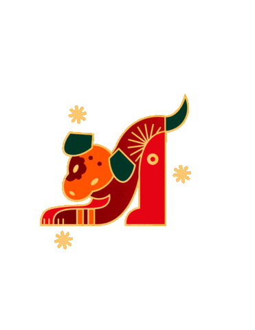 Chinese New Year Dog Sticker by EnVi Media