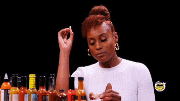 Issa Rae Wings GIF by First We Feast: Hot Ones