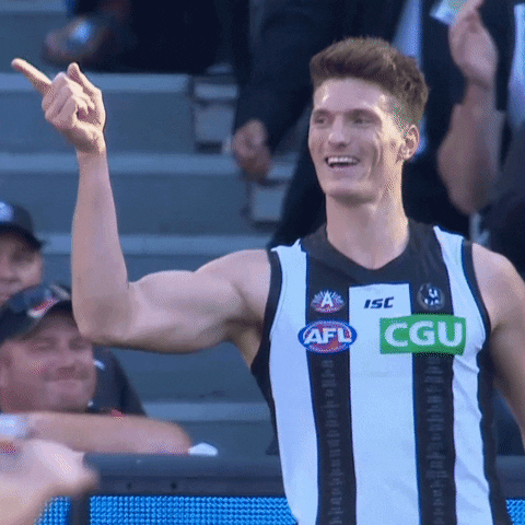 Collingwood Magpies Goal GIF by CollingwoodFC