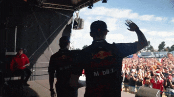 Waving Red Bull GIF by Oracle Red Bull Racing
