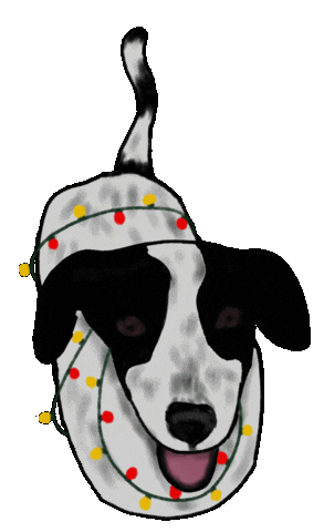 Dog Christmas Sticker