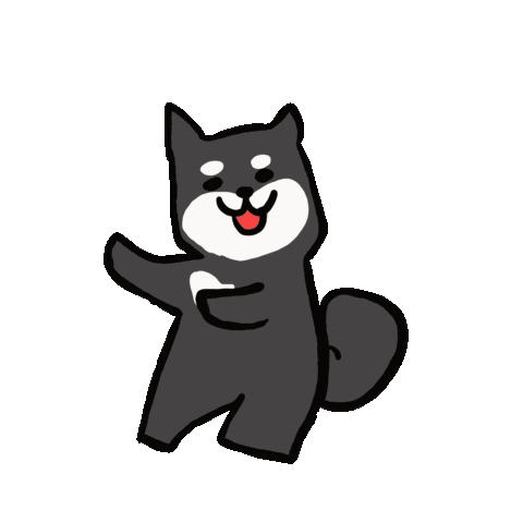Black Dog Shiba Sticker