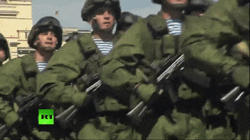 soldiers unison GIF
