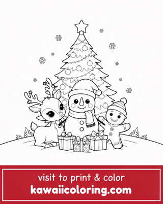 Christmas Snowman GIF by KawaiiColoring