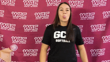 bubble gum GIF by WAC Sports