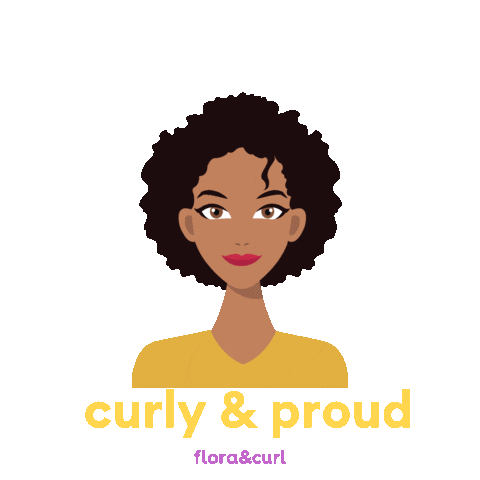 Afro Hair Curls Sticker by Flora & Curl