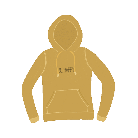 Hoodie Be Happy Sticker by JilEileen