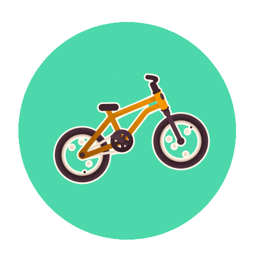 Orange Bicycle Sticker by BikeUP