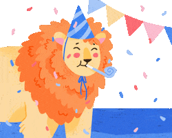 Celebrating Happy Birthday Sticker
