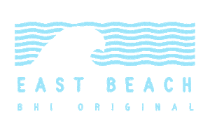 East Beach Bhi Sticker by Riverside Adventure Co.
