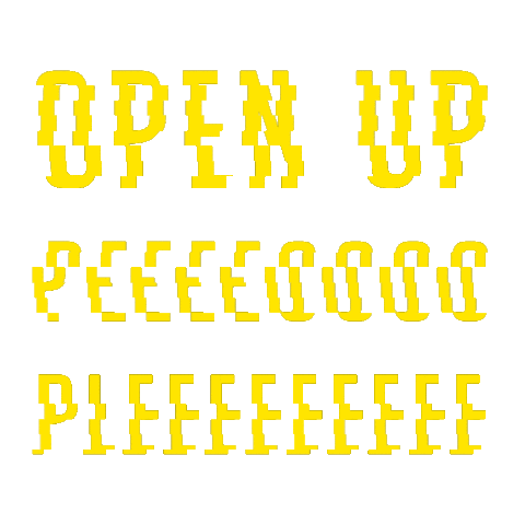 Open Up People Sticker by Shuffle Showcase