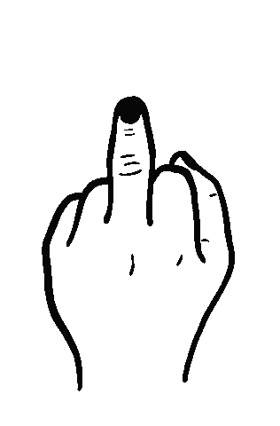 Mental Health Middle Finger Sticker by Fifth & Ninth